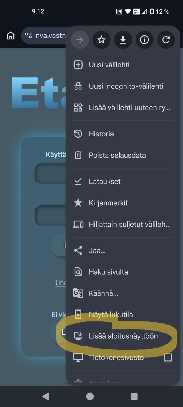 Android installation - step 2
