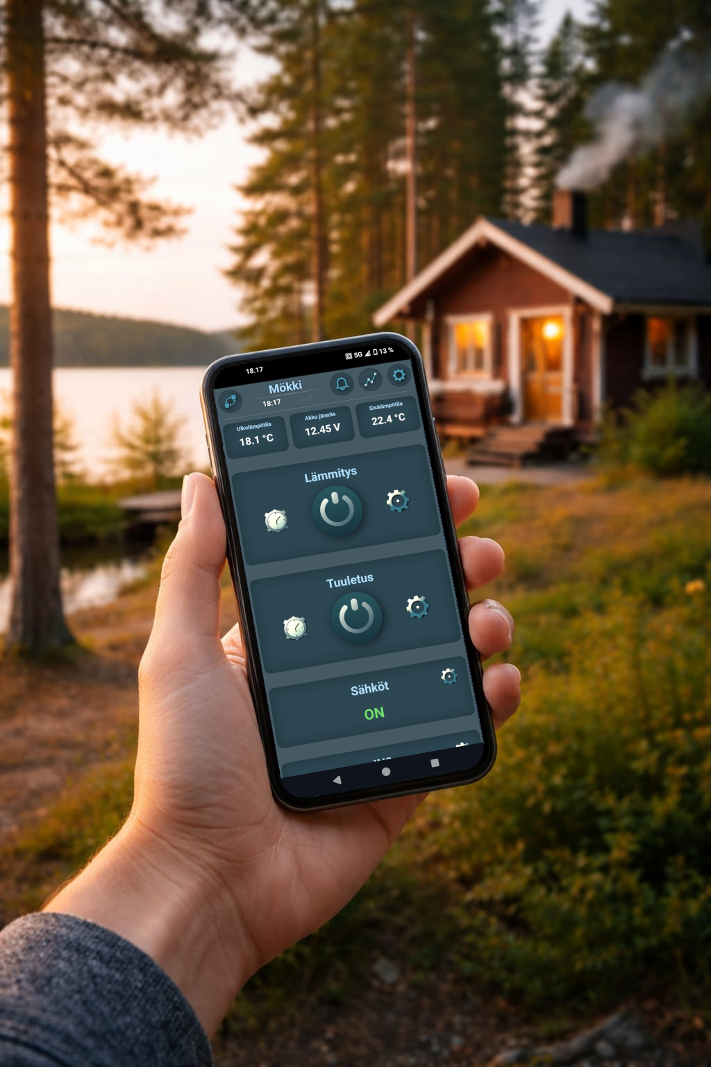 Remote Control of Cottage Heating by Phone